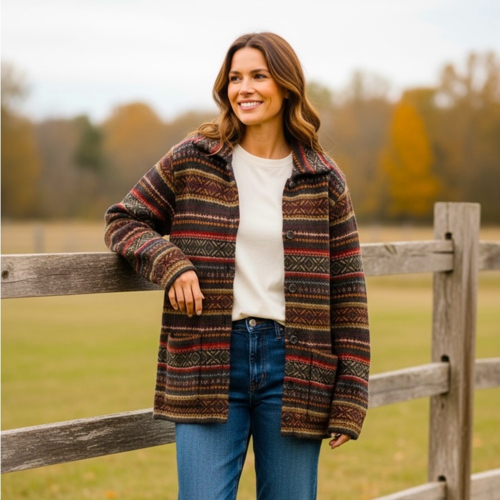 Women’s wool cardigan cardigan with pockets